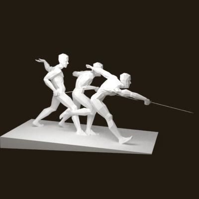 Olympiad sport sculpture 3D model_2