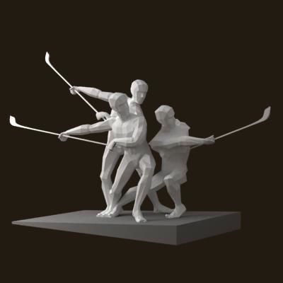 Olympiad sport sculpture 3D model_10