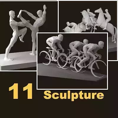 Olympiad sport sculpture 3D model