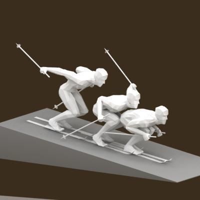 Olympiad sport sculpture 3D model_3