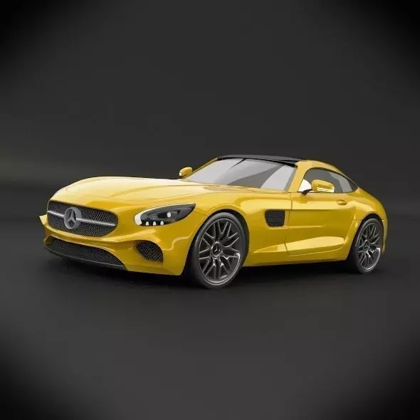 Mercedes amg GT 2015 restyled 3D model
