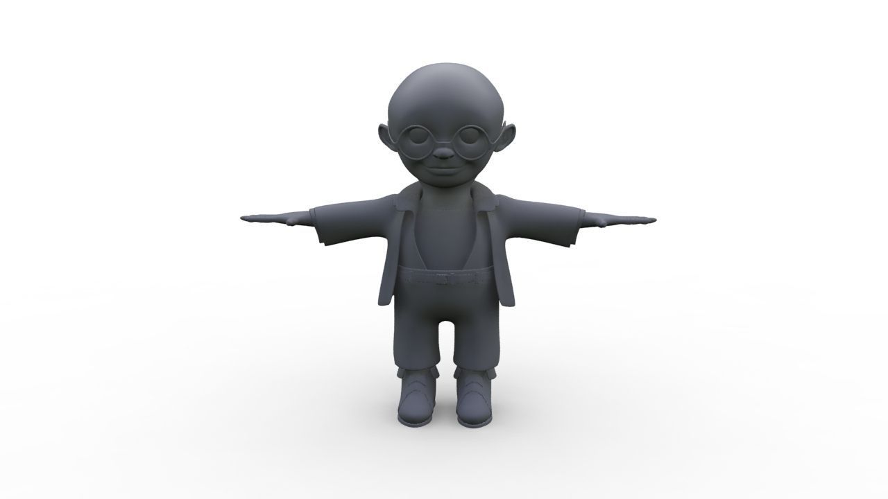 child 3d model man Free 3D model_3
