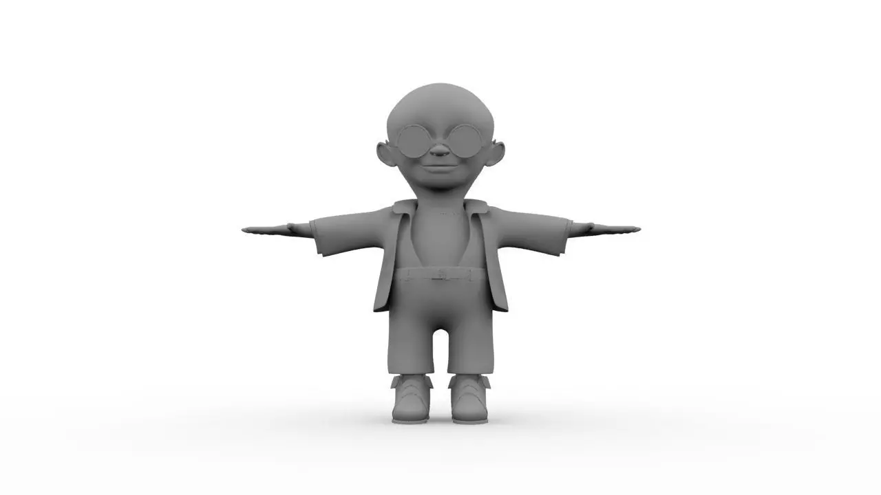 child 3d model man Free 3D model_0