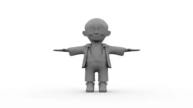 child 3d model man