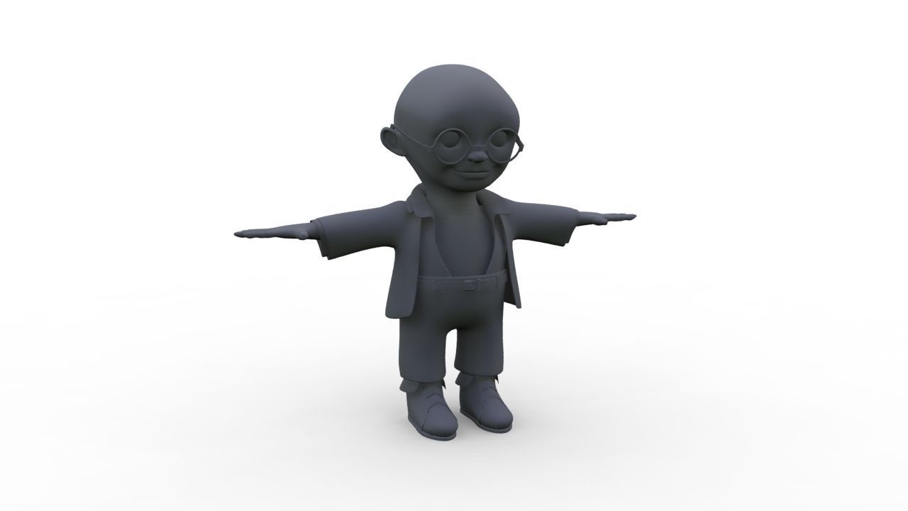 child 3d model man Free 3D model_1