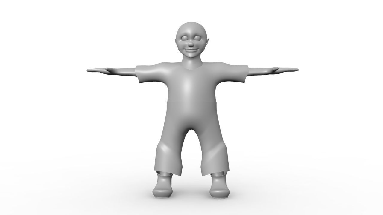 cartoon character Free 3D model_1
