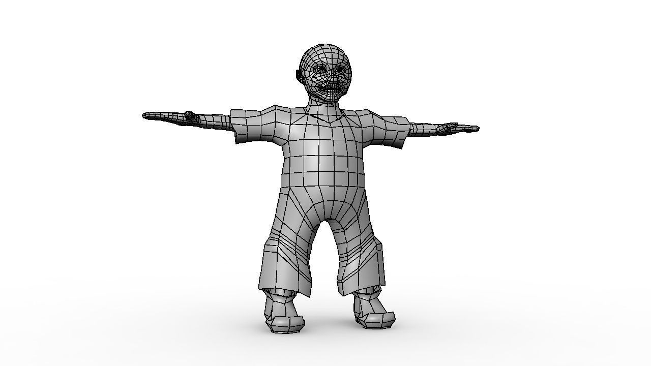 cartoon character Free 3D model_4