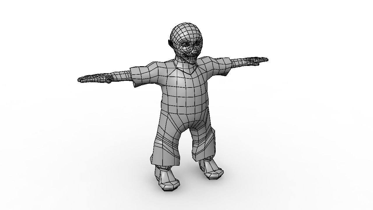 cartoon character Free 3D model_5