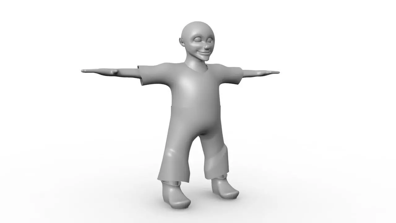 cartoon character Free 3D model_0