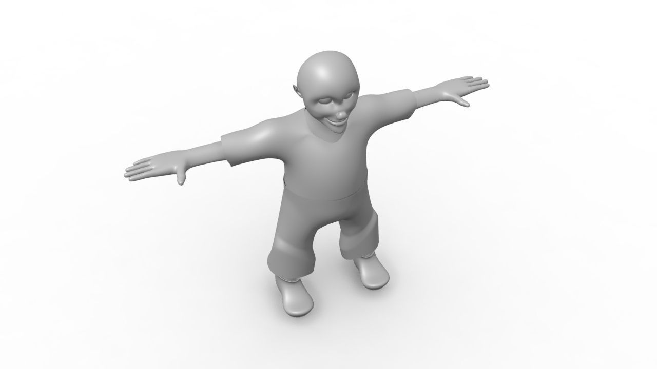cartoon character Free 3D model_3