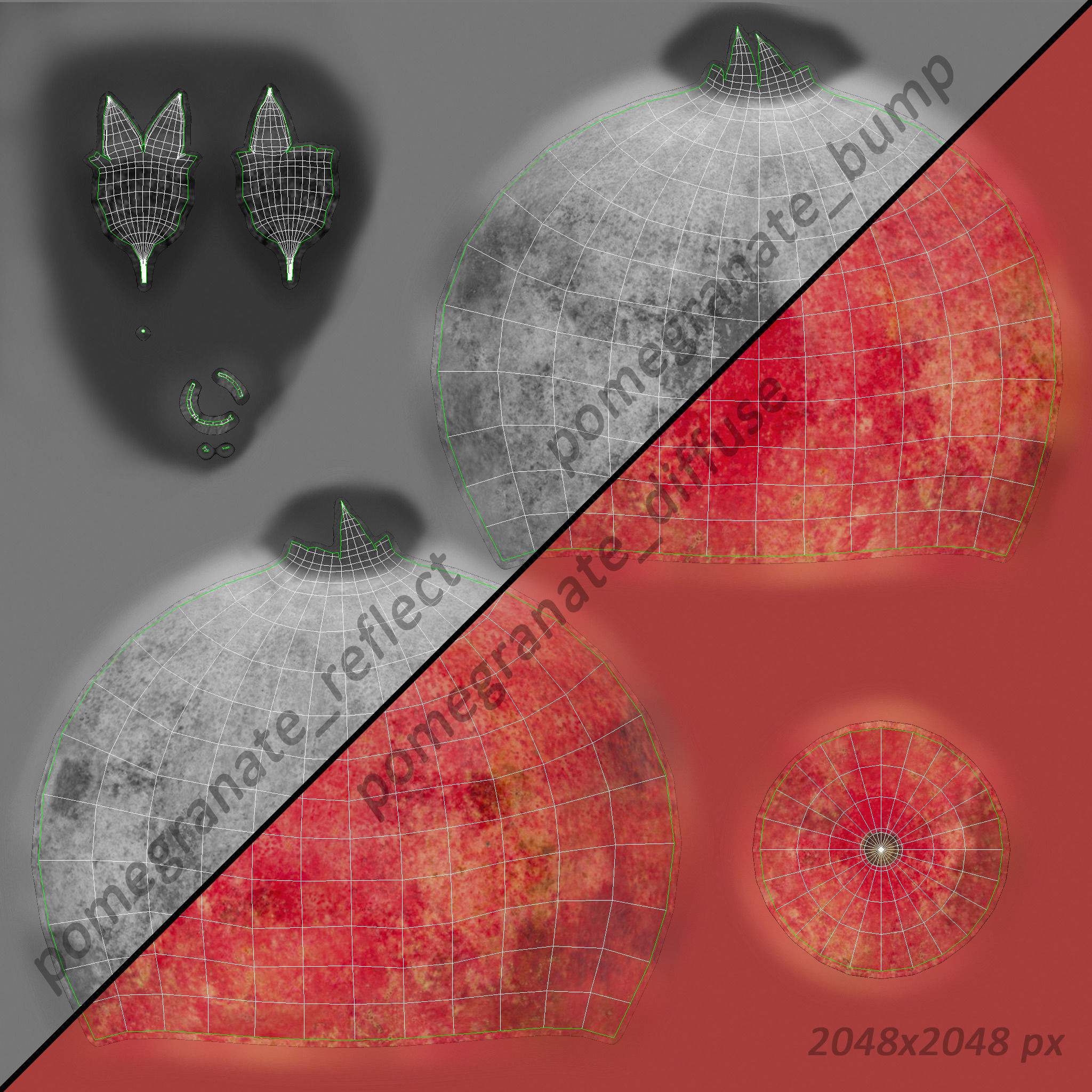 Pomegranate 3D model_7