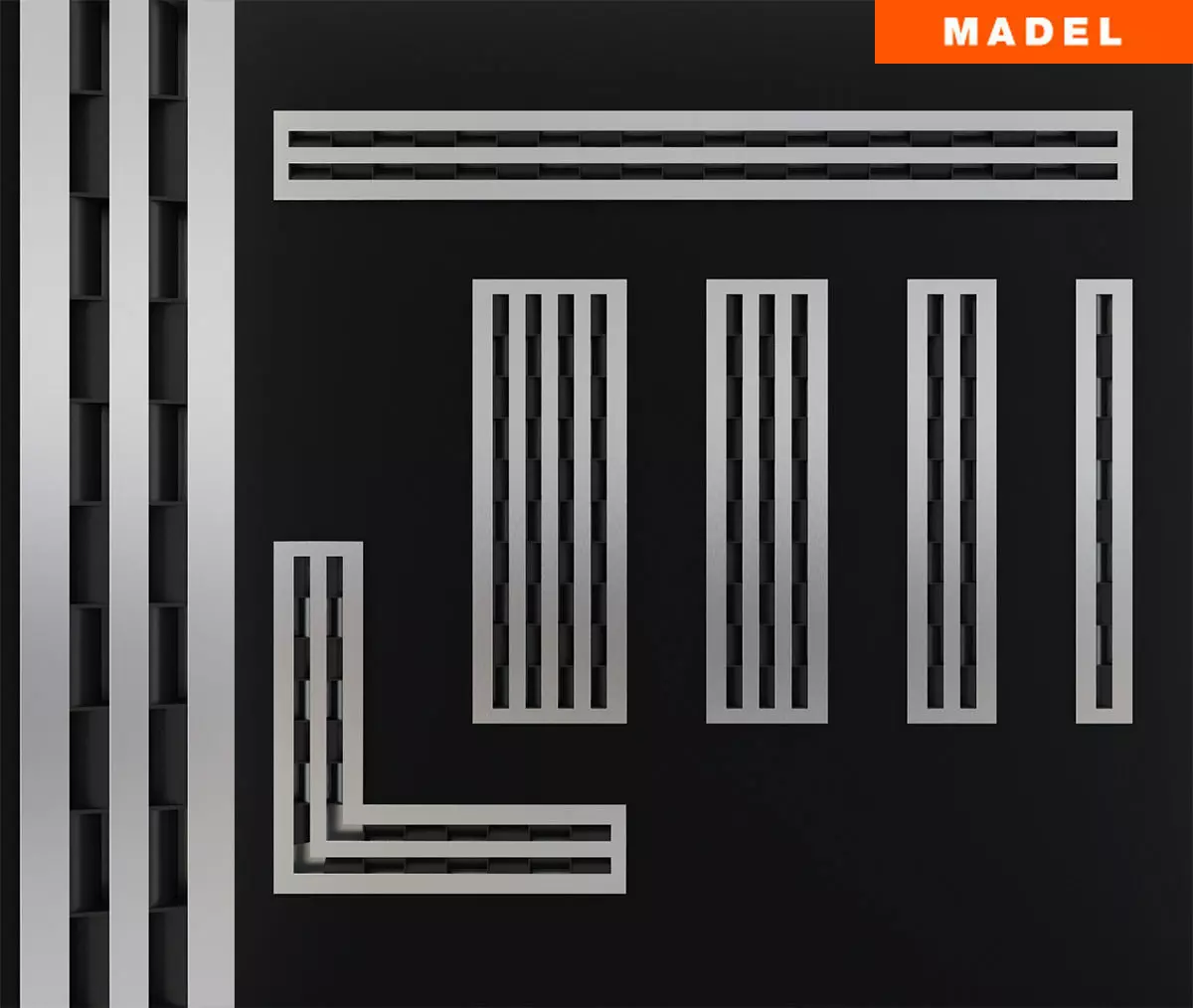 Linear slot diffusers 3D model_0