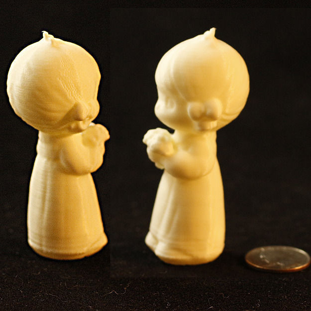 Adorable Lil Girl with Flowers 3D print model_1