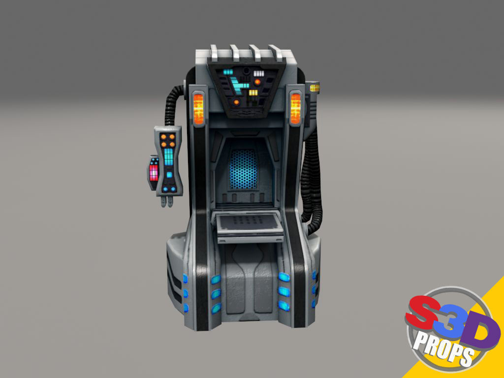 Replicator model futuristic game machine 3D model_5