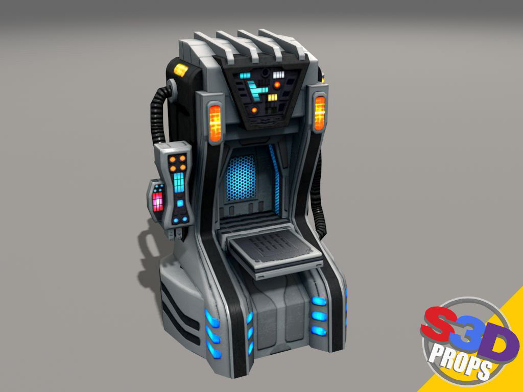 Replicator model futuristic game machine 3D model_35