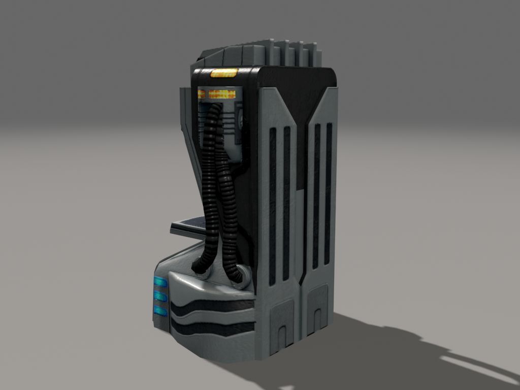 Replicator model futuristic game machine 3D model_25