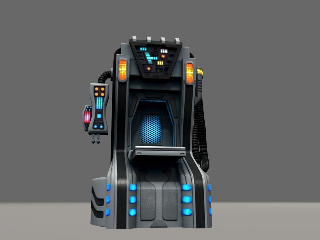 Replicator model futuristic game machine 3D model_21