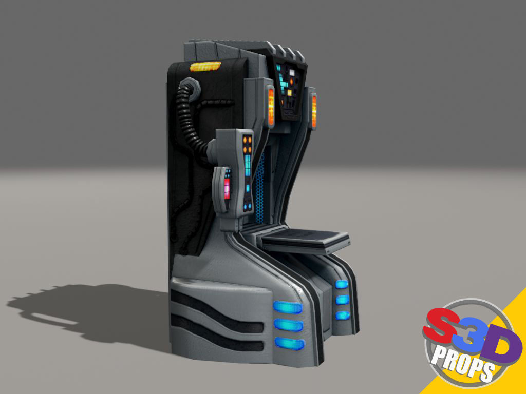 Replicator model futuristic game machine 3D model_1