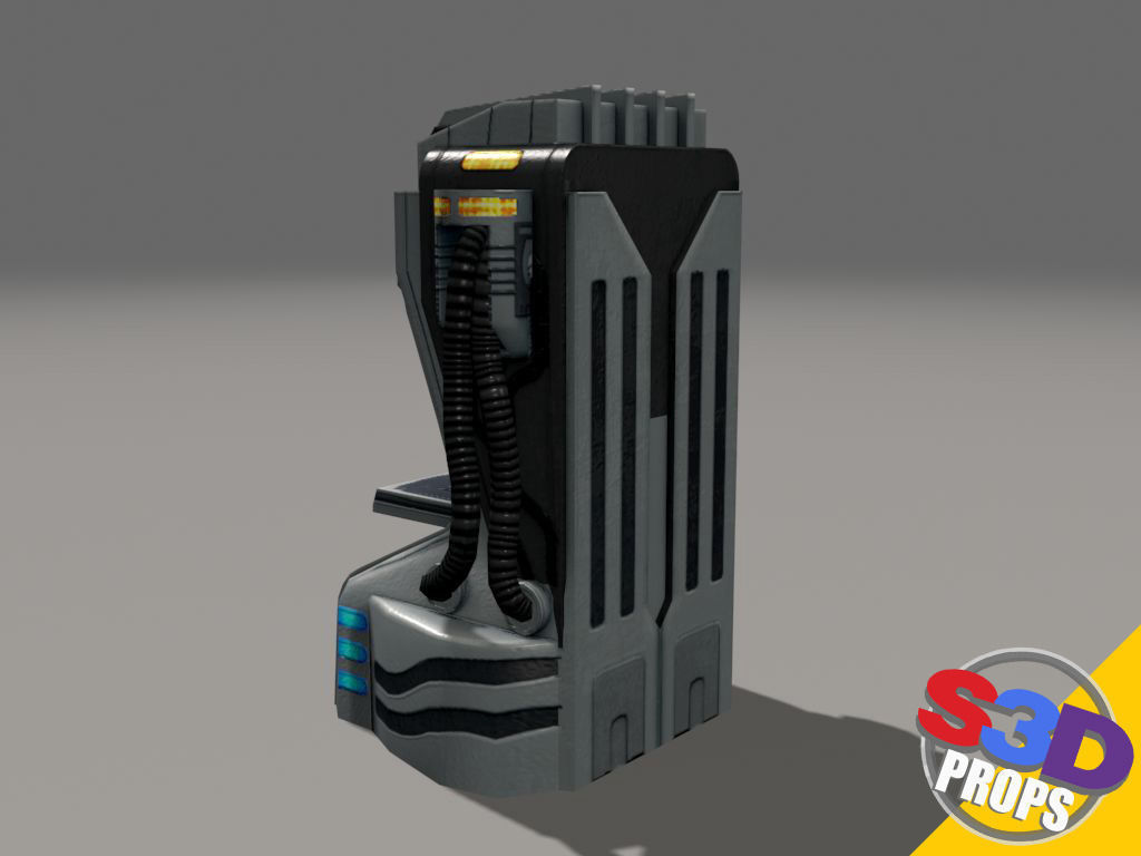 Replicator model futuristic game machine 3D model_10