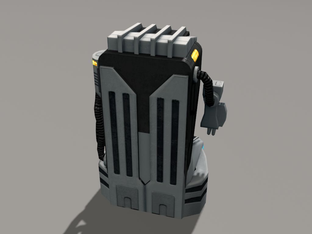 Replicator model futuristic game machine 3D model_38