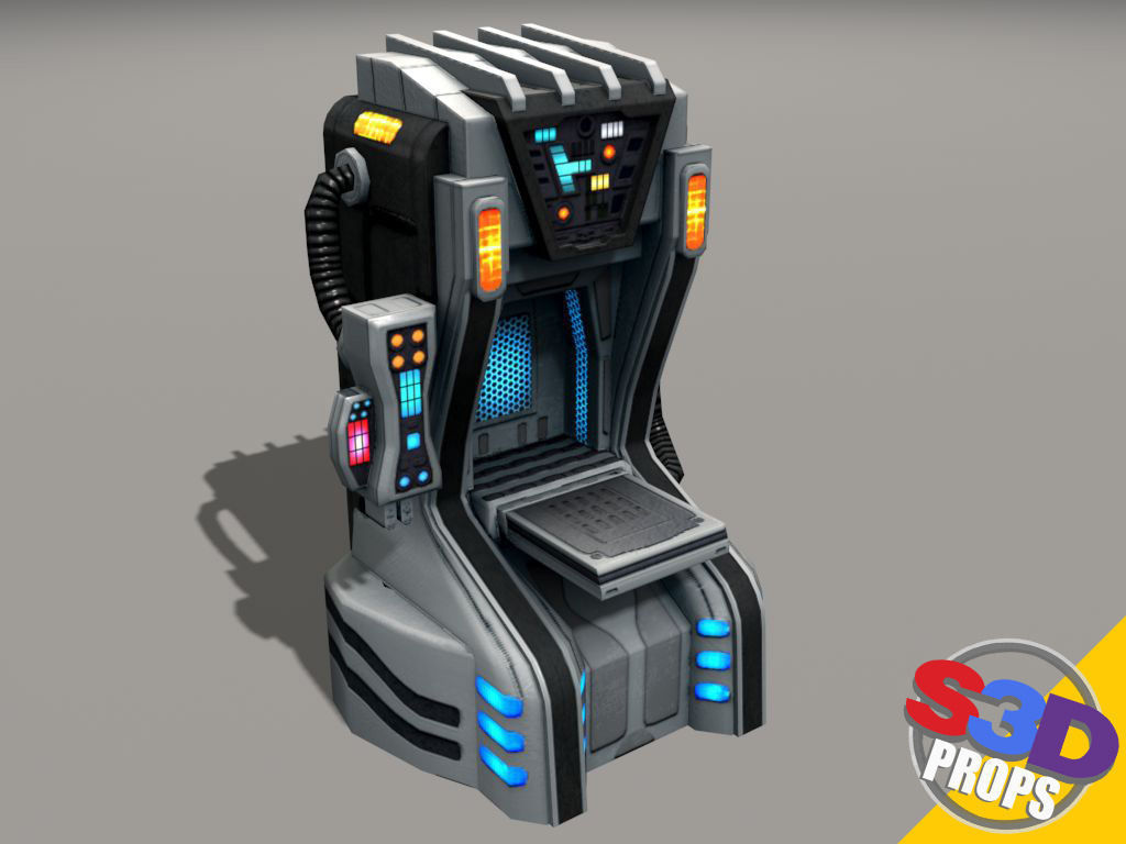 Replicator model futuristic game machine 3D model_39