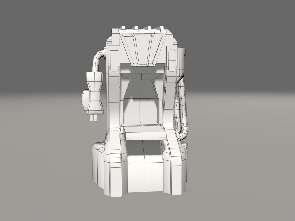 Replicator model futuristic game machine 3D model_28