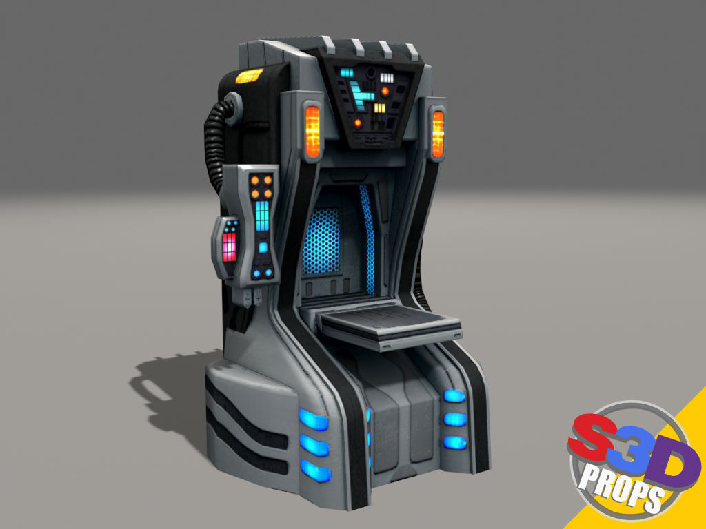 Replicator model futuristic game machine 3D model_31