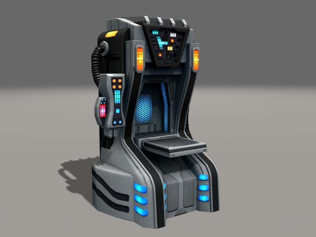 Replicator model futuristic game machine 3D model_16