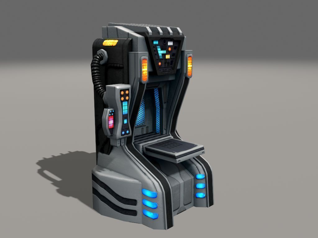 Replicator model futuristic game machine 3D model_20