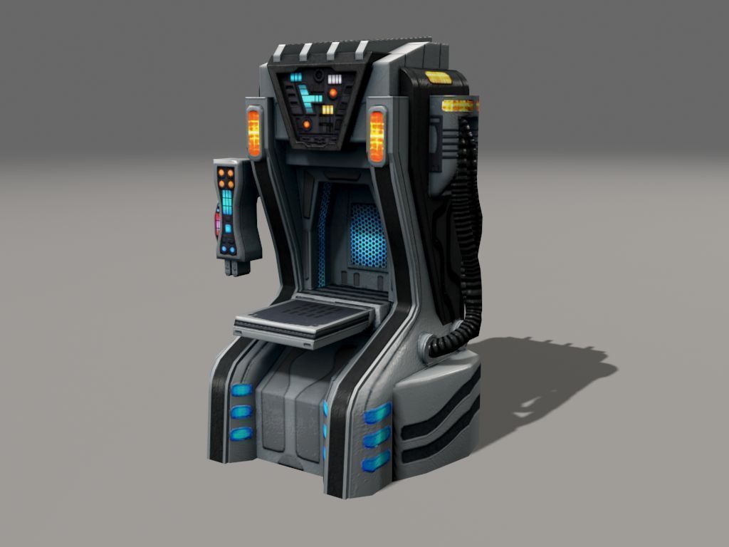 Replicator model futuristic game machine 3D model_30