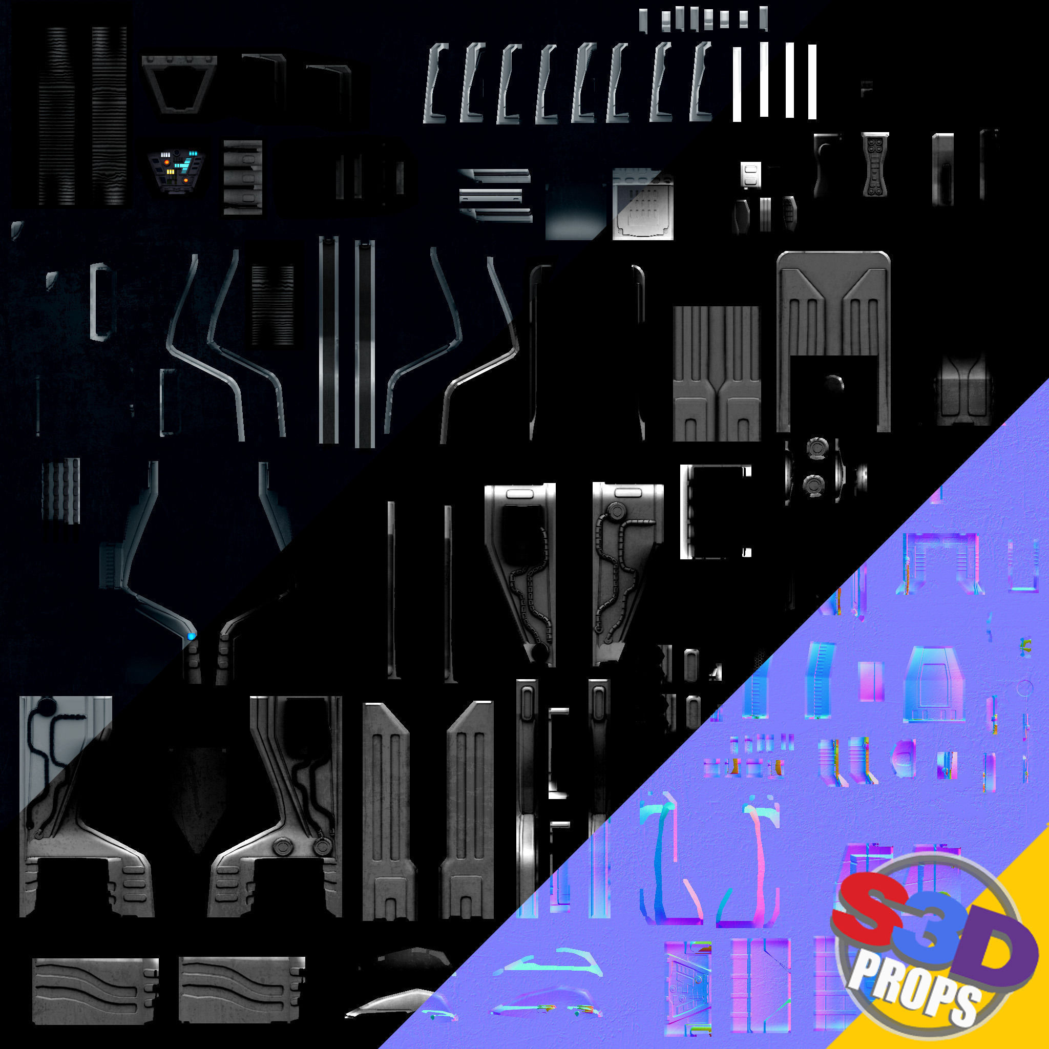 Replicator model futuristic game machine 3D model_19