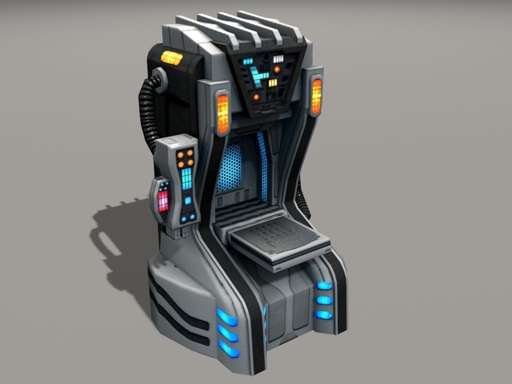 Replicator model futuristic game machine 3D model_22