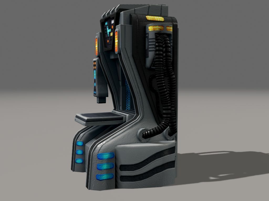 Replicator model futuristic game machine 3D model_23
