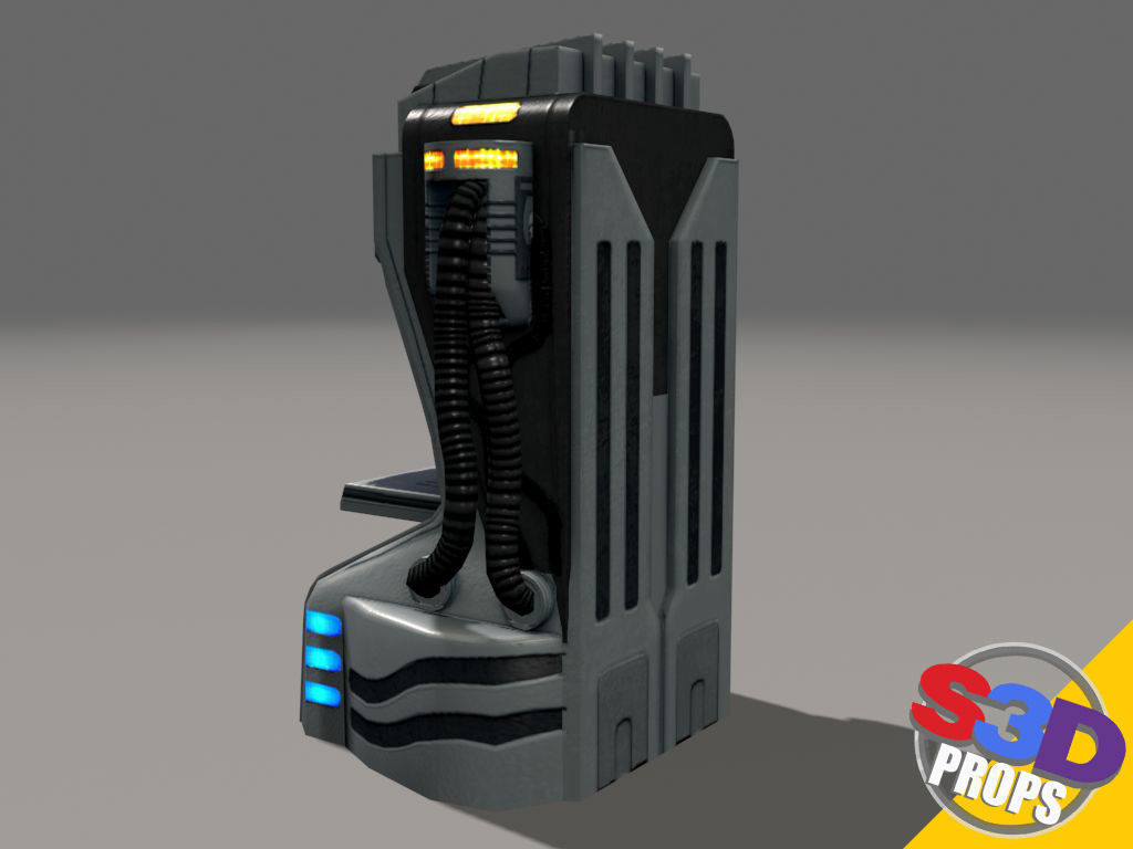 Replicator model futuristic game machine 3D model_34