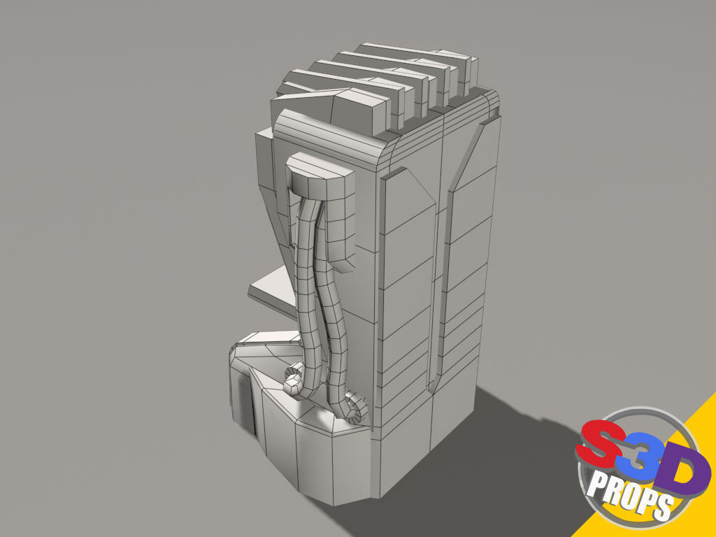 Replicator model futuristic game machine 3D model_14