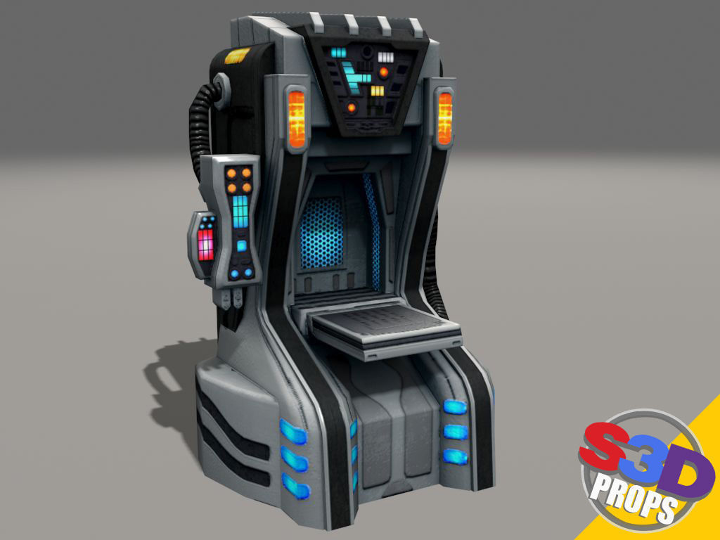 Replicator model futuristic game machine 3D model_15