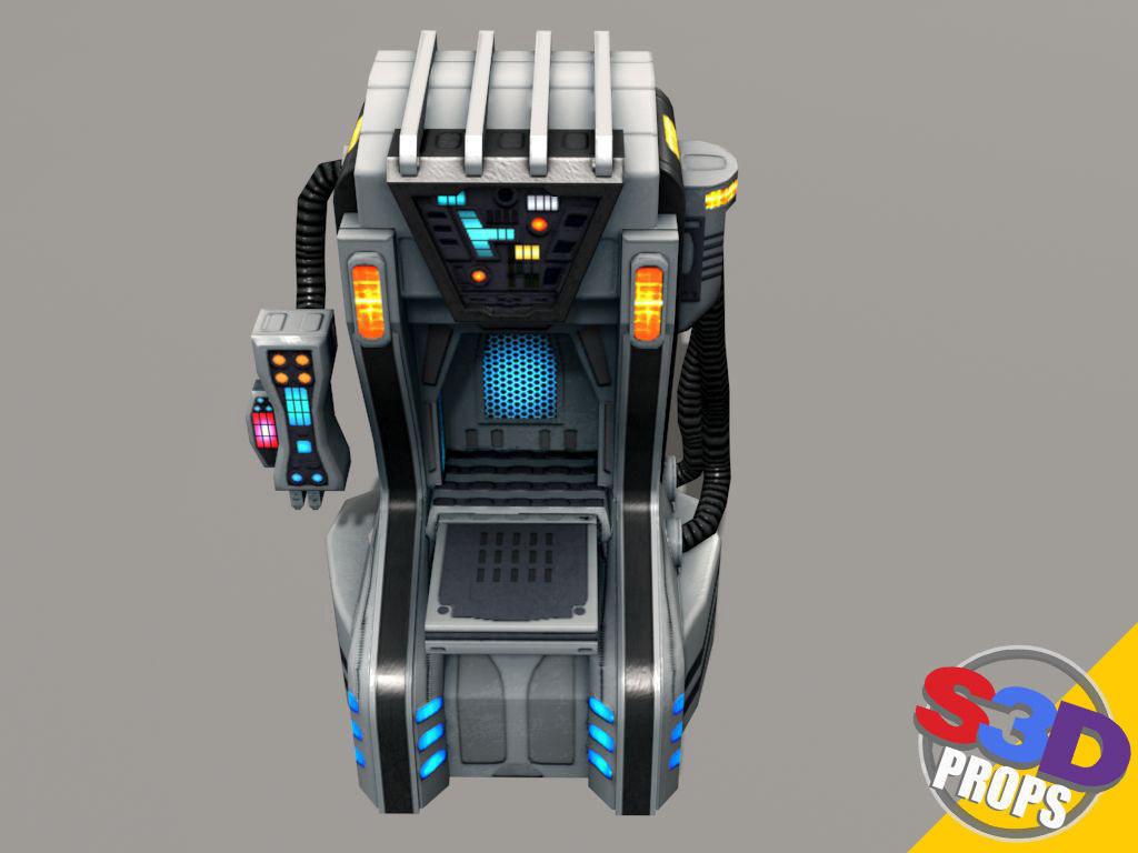 Replicator model futuristic game machine 3D model_7