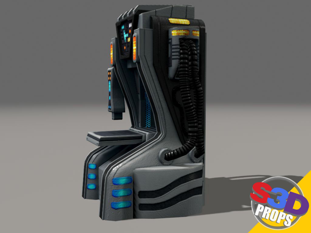 Replicator model futuristic game machine 3D model_36