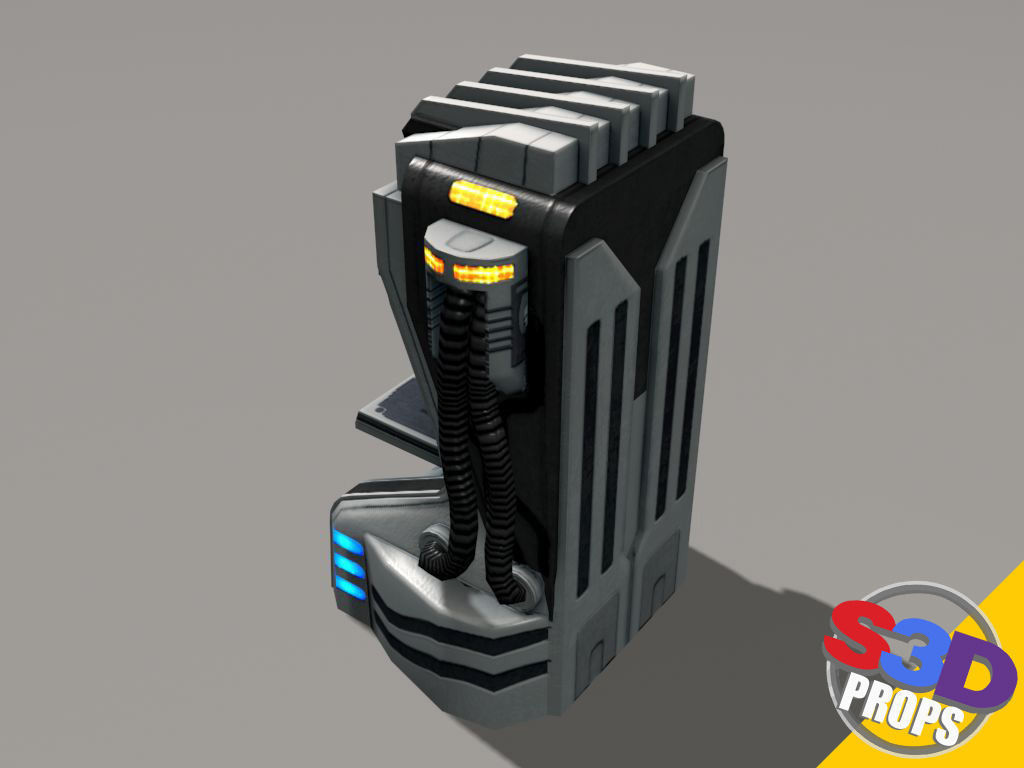 Replicator model futuristic game machine 3D model_12