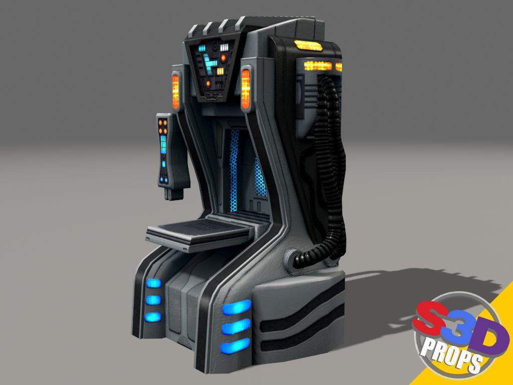 Replicator model futuristic game machine 3D model_17