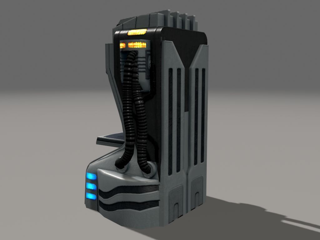 Replicator model futuristic game machine 3D model_13