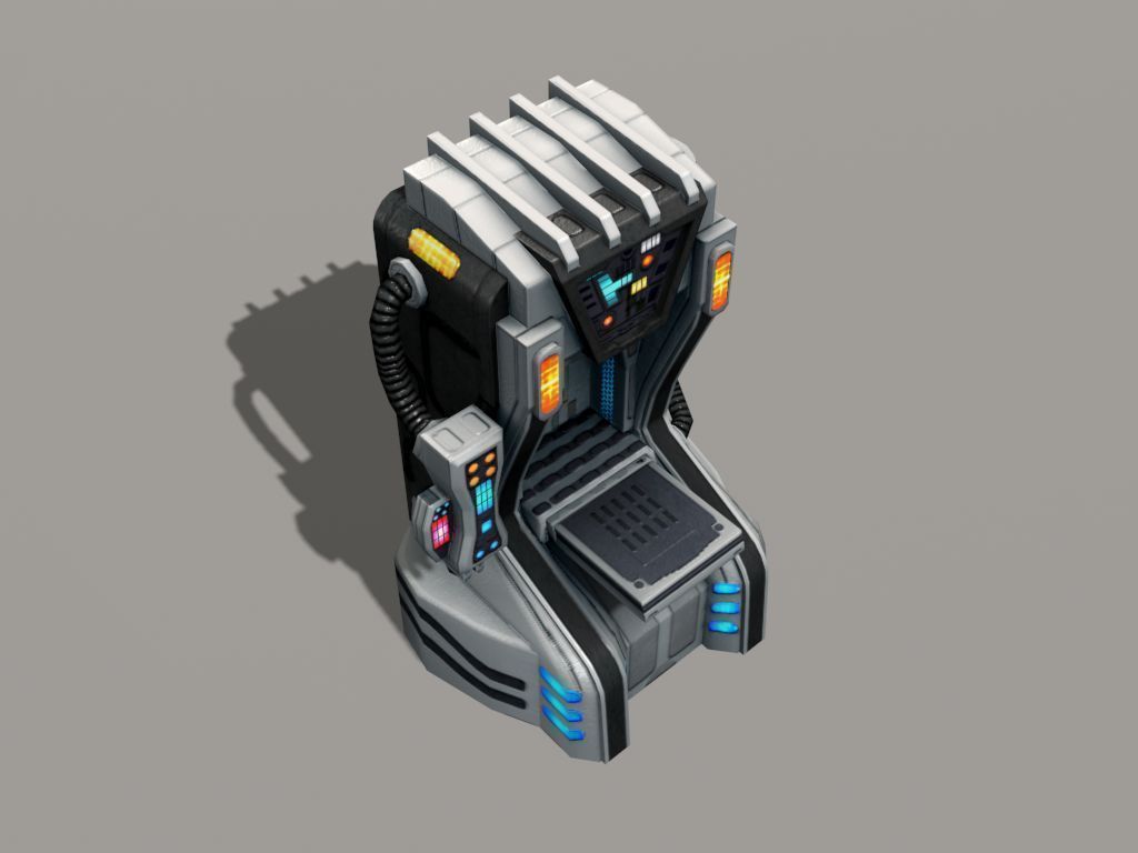 Replicator model futuristic game machine 3D model_4