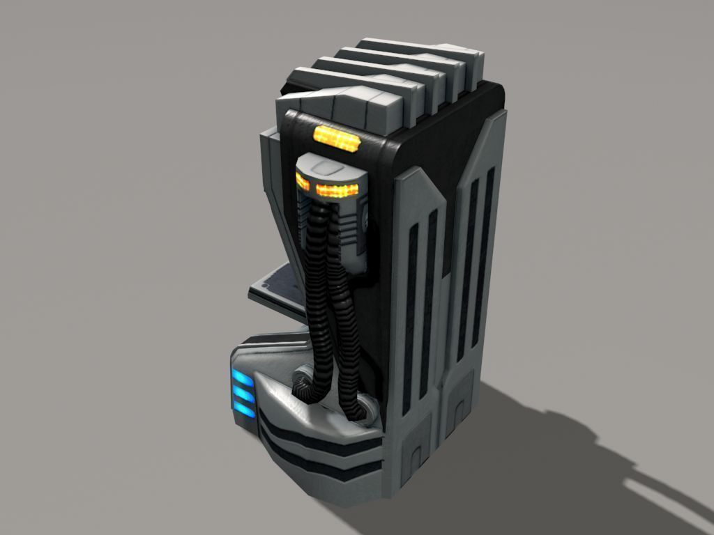 Replicator model futuristic game machine 3D model_26