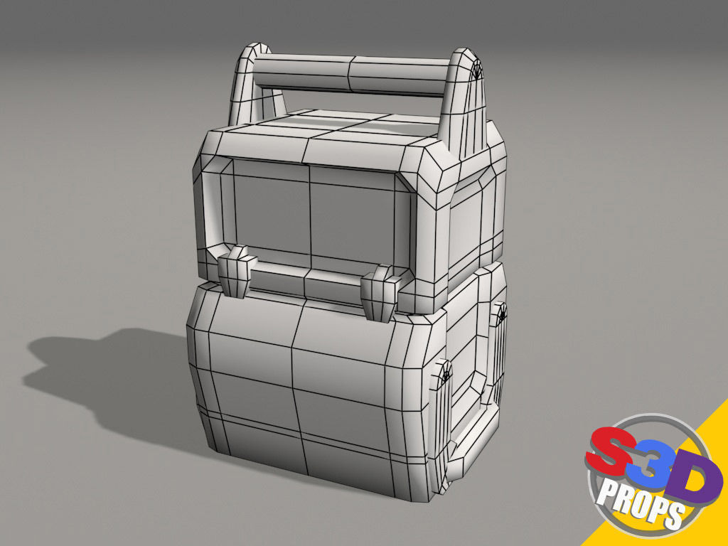 Scifi metal crate 3D model_15