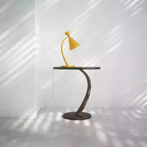 Curvy Lamp and Table 3D model