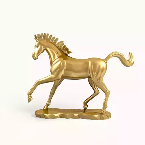 Horse Sculpture Low-poly 3D model