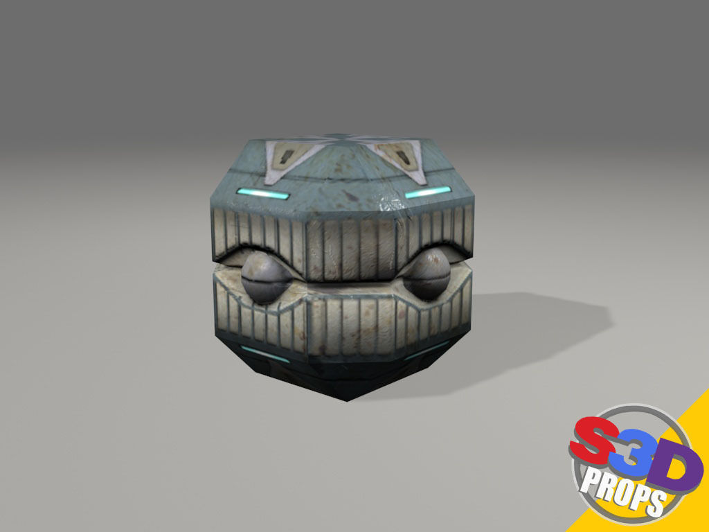 scifi crates 3D model_1