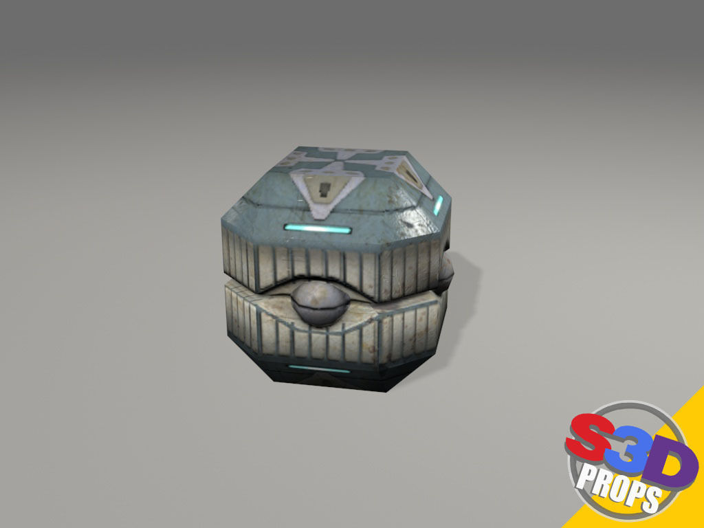 scifi crates 3D model_6