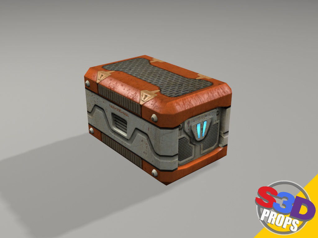 scifi crates 3D model_11