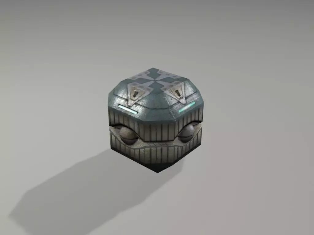 scifi crates 3D model_0